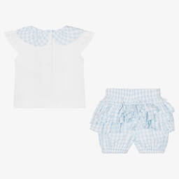 A Dee-Baby Girls Gingham Shorts Set  | Childrensalon Outlet