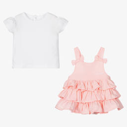 A Dee-Baby Girls Pink Shortie Set | Childrensalon Outlet