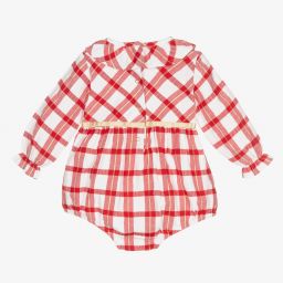 A Dee-Baby Girls Red Check Shortie | Childrensalon Outlet