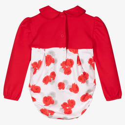 A Dee-Красное боди с розами для малышек | Childrensalon Outlet