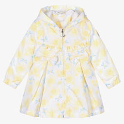 A Dee-Baby Girls Yellow Floral Coat | Childrensalon Outlet