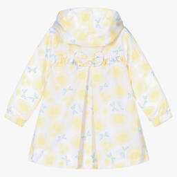 A Dee-Baby Girls Yellow Floral Coat | Childrensalon Outlet