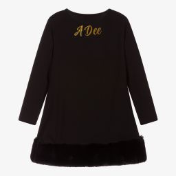 A Dee-Черное хлопковое платье со следами | Childrensalon Outlet