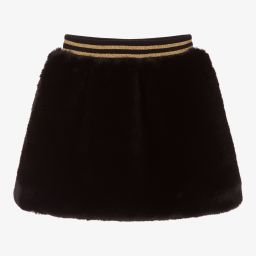 A Dee-Black Faux Fur Mini Skirt | Childrensalon Outlet