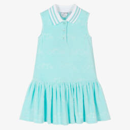 A Dee-Girls Aquatic Blue Terry Dress | Childrensalon Outlet