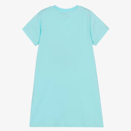 A Dee-Girls Azure Sequin Heart T-Shirt Dress | Childrensalon Outlet