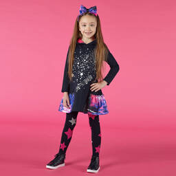 A Dee-Girls Blue Cotton Jersey Dress | Childrensalon Outlet