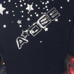 A Dee-Girls Blue Cotton Jersey Dress | Childrensalon Outlet