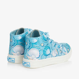 A Dee-Girls Blue High-Top Shell Trainers  | Childrensalon Outlet