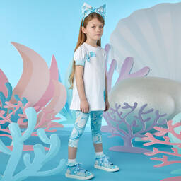 A Dee-Girls Blue High-Top Shell Trainers  | Childrensalon Outlet