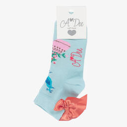 A Dee-Girls Blue Knitted Ankle Socks | Childrensalon Outlet