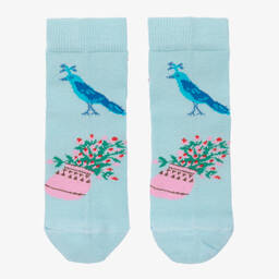 A Dee-Girls Blue Knitted Ankle Socks | Childrensalon Outlet