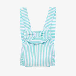 A Dee-Girls Blue Striped Backpack (20cm) | Childrensalon Outlet