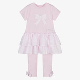 A Dee-Girls' Blush Bow Legging Ensemble | Childrensalon Outlet
