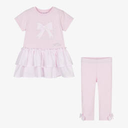 A Dee-Girls' Blush Bow Legging Ensemble | Childrensalon Outlet