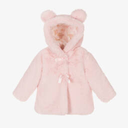 A Dee-Girls Blush Faux Fur Jacket | Childrensalon Outlet