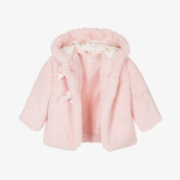 A Dee-Girls Blush Faux Fur Jacket | Childrensalon Outlet