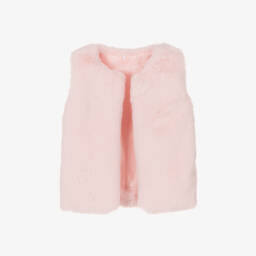 A Dee-Girls Blush Faux Fur Vest | Childrensalon Outlet