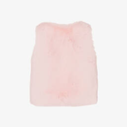 A Dee-Girls Blush Faux Fur Vest | Childrensalon Outlet