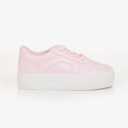 A Dee-Girls Blush Faux Leather Sneakers | Childrensalon Outlet