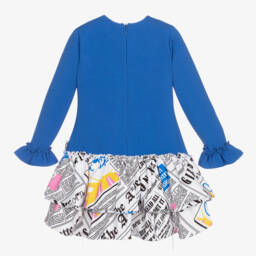 A Dee-Girls Bright Blue Cotton Dress | Childrensalon Outlet