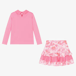 A Dee-Розовый топ и юбка с цветами | Childrensalon Outlet