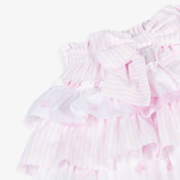 A Dee-Girls Charming White & Pink Ensemble | Childrensalon Outlet