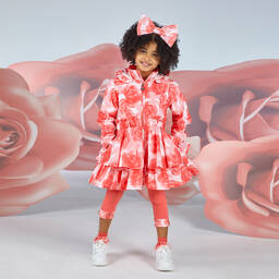 A Dee-Girls Coral Pink Frilly Ankle Socks | Childrensalon Outlet