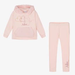 A Dee-Girls Cotton Pink Hoodie Leggings Set | Childrensalon Outlet