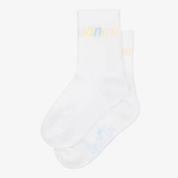 A Dee-Хлопковые ребристые белые носки для девочек | Childrensalon Outlet