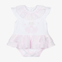 A Dee-جمبسوت قطن ناعم للبنات مزين بأرنب | Childrensalon Outlet