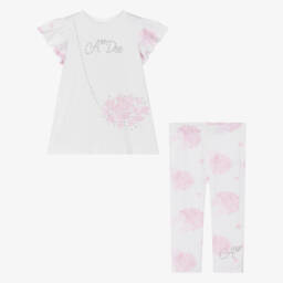 A Dee-Girls Elegant Floral Legging Ensemble | Childrensalon Outlet