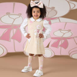 A Dee-Girls Faux Patent White Loafers | Childrensalon Outlet