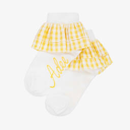 A Dee-Носки в клетку с оборками для девочек | Childrensalon Outlet