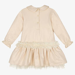 A Dee-فستان قطن جيرسي لون ذهبي أطفال بناتي | Childrensalon Outlet