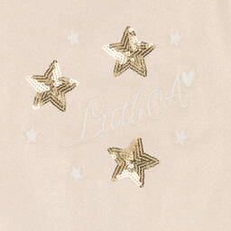 A Dee-Золотистый спортивный костюм из хлопкового джерси со звездами | Childrensalon Outlet