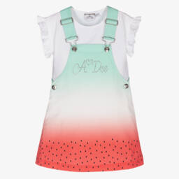 A Dee-Топ и зеленый арбузный сарафан | Childrensalon Outlet