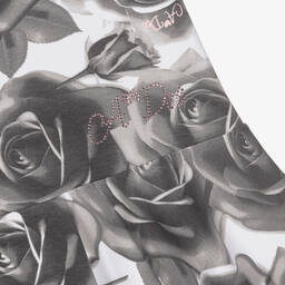 A Dee-Girls Grey Rose Jersey Dress | Childrensalon Outlet