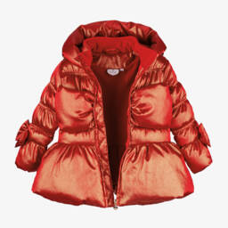 A Dee-Girls Hooded Red Padded Coat | Childrensalon Outlet