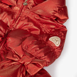 A Dee-Girls Hooded Red Padded Coat | Childrensalon Outlet