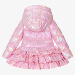 A Dee-Girls Iridescent Pink Puffer Coat  | Childrensalon Outlet