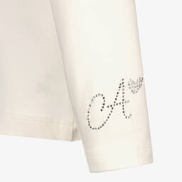 A Dee-Кремовый хлопковый топ с магнолиями | Childrensalon Outlet