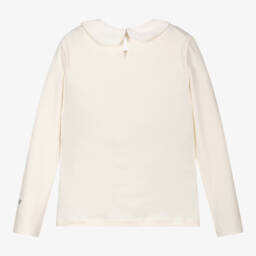 A Dee-Кремовый хлопковый топ с магнолиями | Childrensalon Outlet