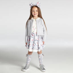 A Dee-Кремовый хлопковый топ с магнолиями | Childrensalon Outlet