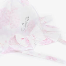 A Dee-Girls Ivory Floral Cotton Sun Hat | Childrensalon Outlet