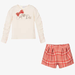 A Dee-Топ и красные шорты в клетку | Childrensalon Outlet