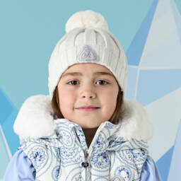 A Dee-Girls Ivory Sparkle Knit Hat | Childrensalon Outlet