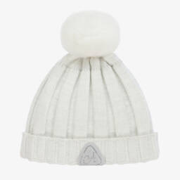 A Dee-Girls Ivory Sparkle Knit Hat | Childrensalon Outlet