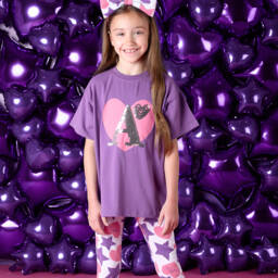 A Dee-Girls Lavender Jersey Legging Ensemble | Childrensalon Outlet
