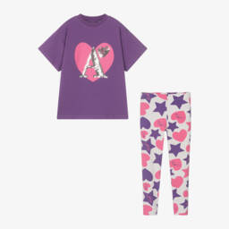 A Dee-Girls Lavender Jersey Legging Ensemble | Childrensalon Outlet